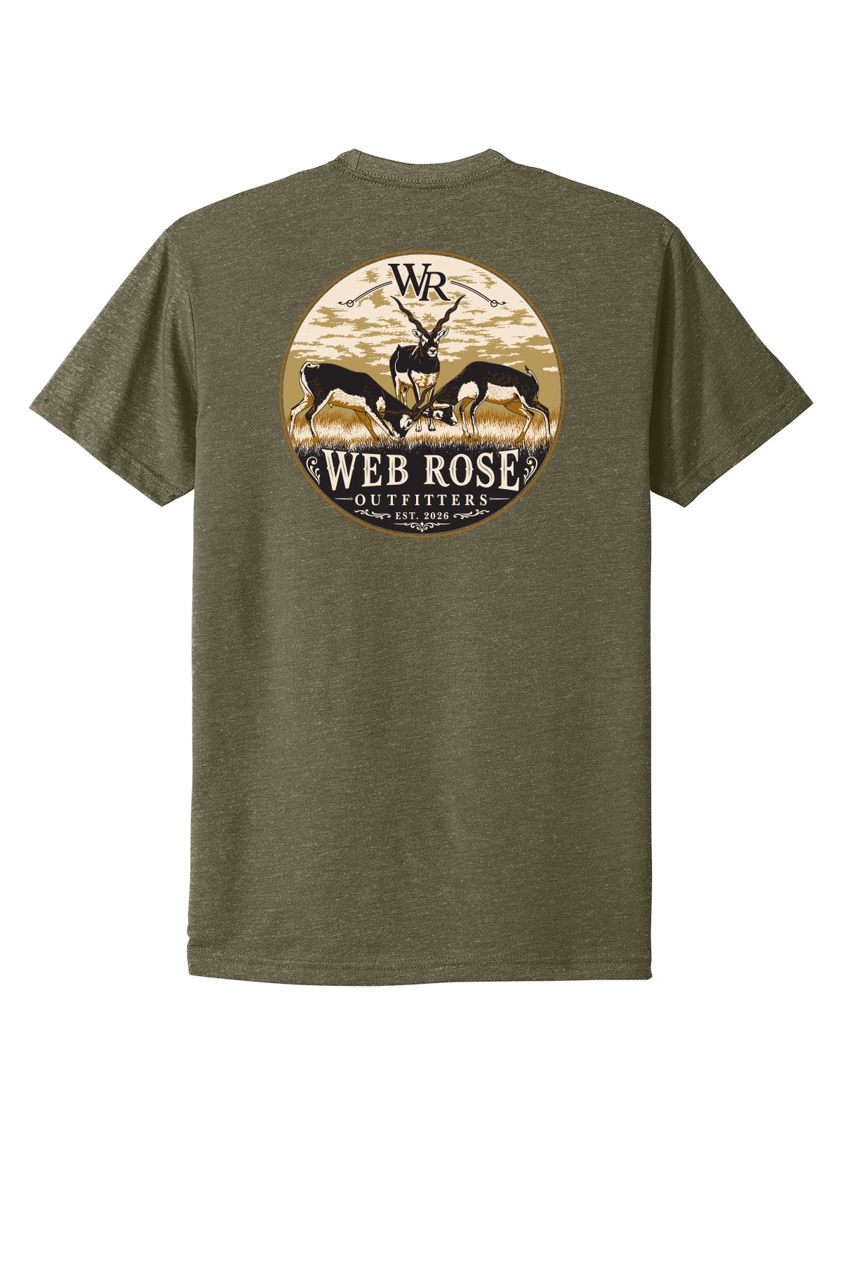WR Black Buck Military Green Tee